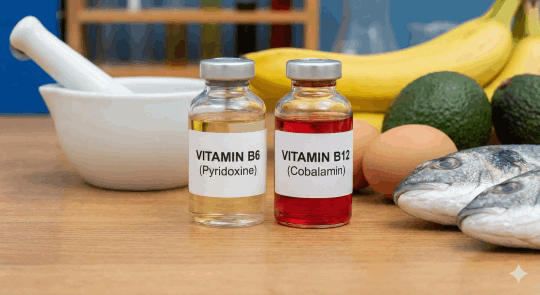 Vitamin B6 and B12